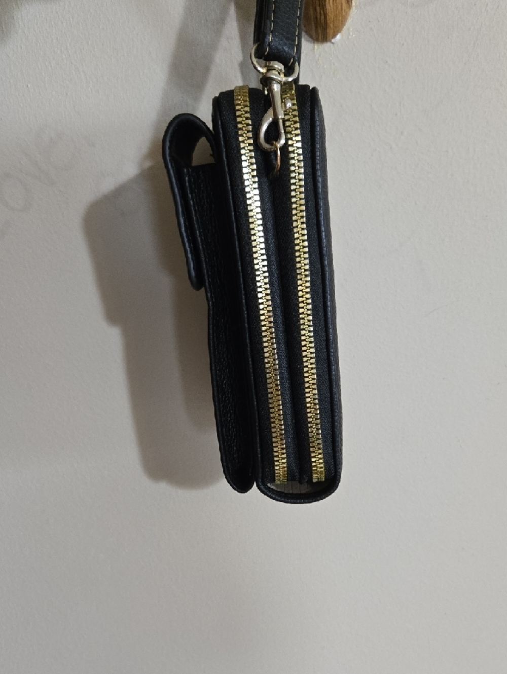 Mingyou Black Crossbody Pebbled Faux Leather Phone Wallet Purse Multiple Pockets - Picture 8 of 12
